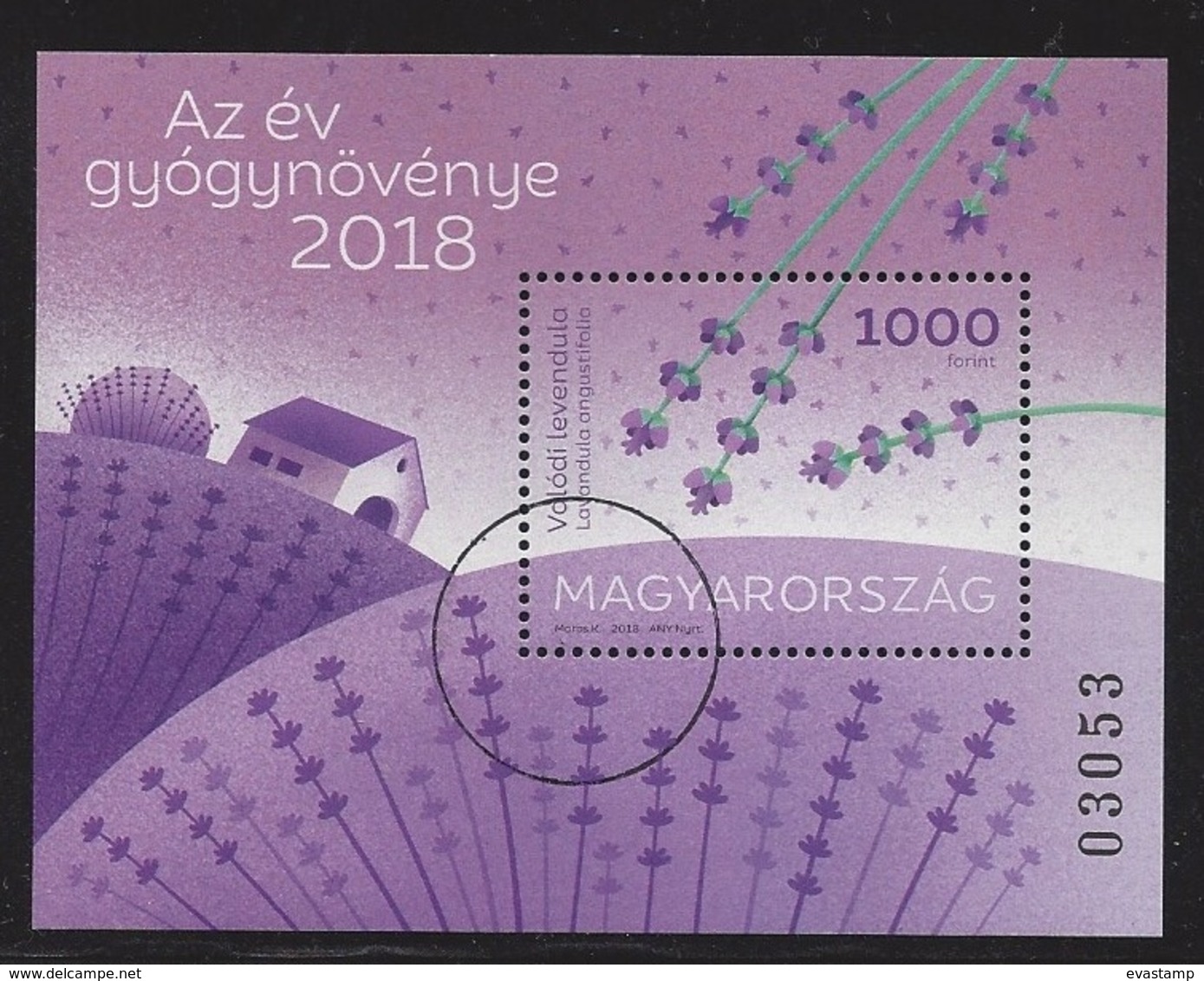 HUNGARY - 2018. S/S - Medicinal Plant Of The Year 2018 - Lavender  USED!!! - Used Stamps