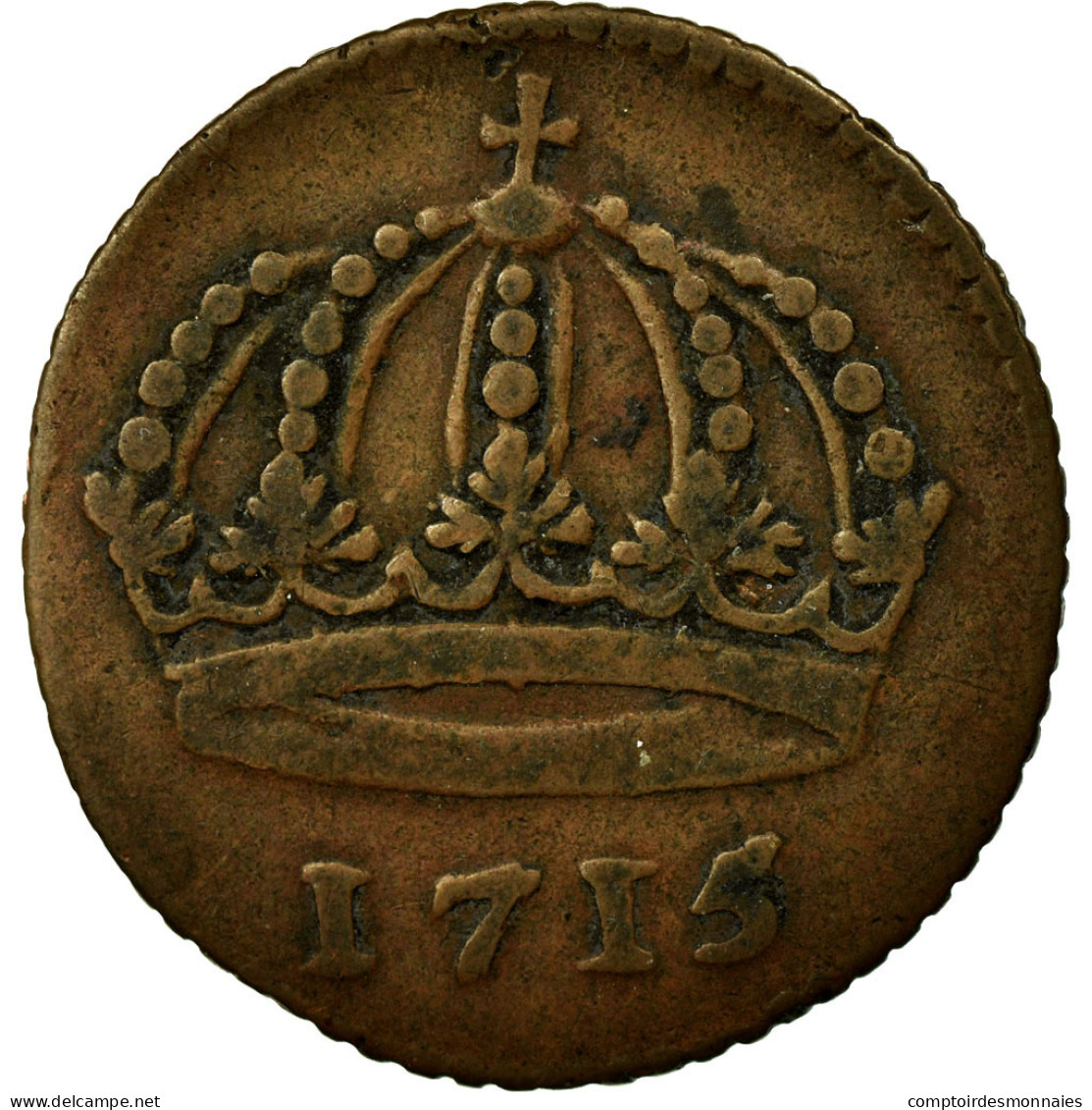 Monnaie, Suède, Carl XII, Daler, 1715, TTB, Cuivre, KM:352 - Suède