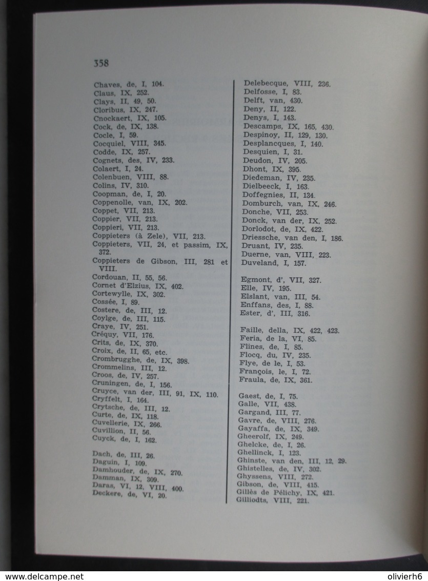 LIVRE (M1619) HISTOIRE DES GILLES et GILLES de PELICHY (12 vues) Tablettes des Flandres BRUGES 1971 N°143/300 généalogie