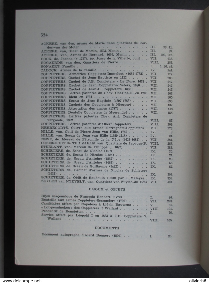 LIVRE (M1619) HISTOIRE DES GILLES et GILLES de PELICHY (12 vues) Tablettes des Flandres BRUGES 1971 N°143/300 généalogie