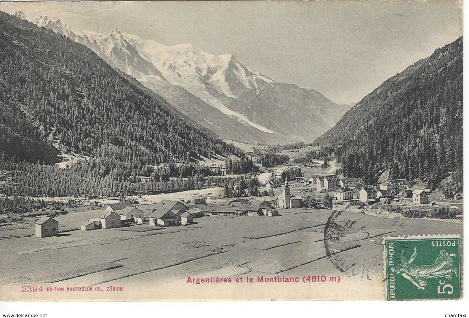 74 ARGENTIERE VILLAGE VALLEE DE CHAMONIX MONT BLANC Editeur: PHOTOGLOB  Numéro:  2394 - Chamonix-Mont-Blanc