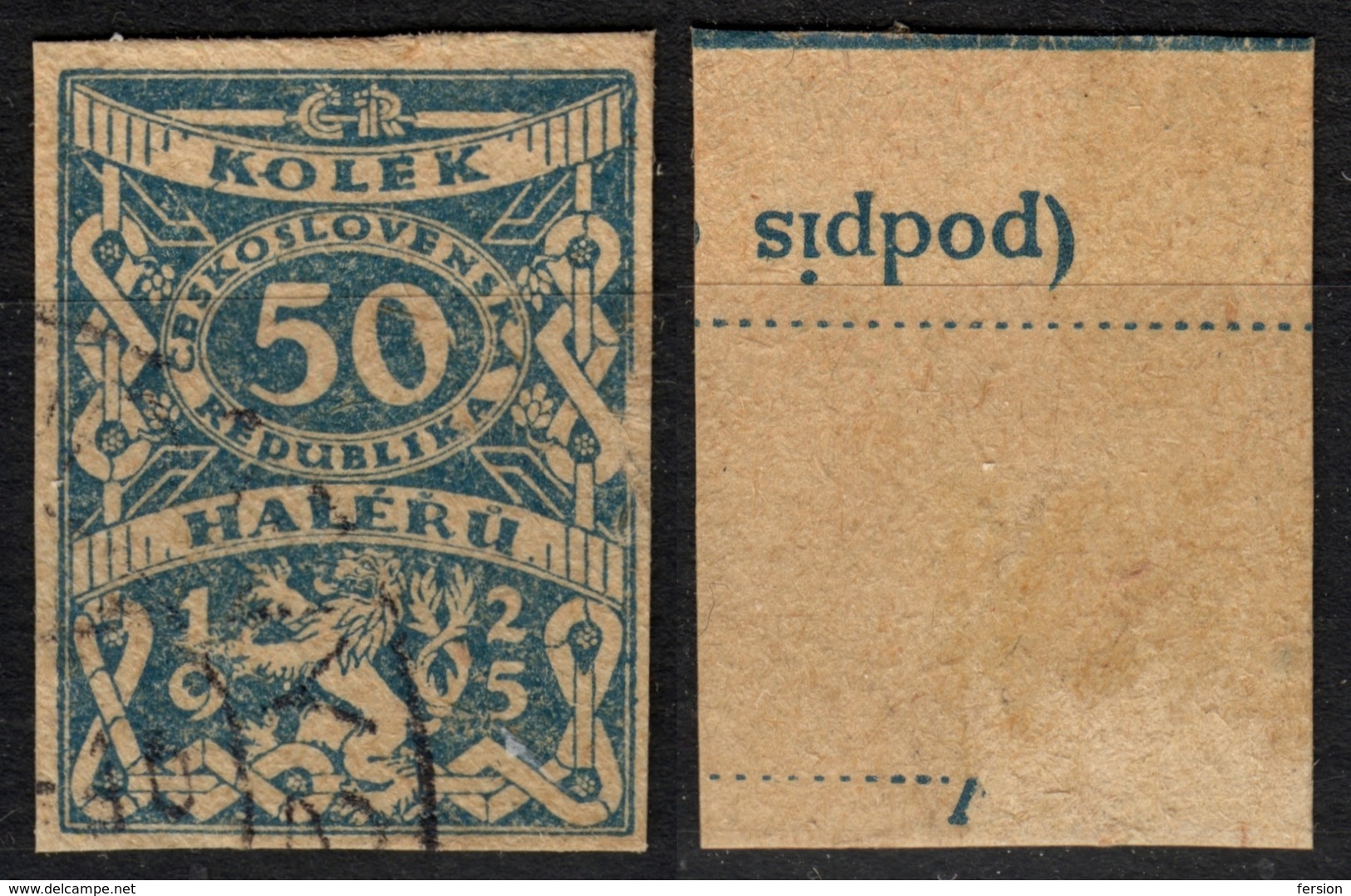 Czechoslovakia - Czechoslovakia - Tschechoslowakei - Revenue Tax Stamp Cut / Kolek - 50 H - Francobolli Di Servizio