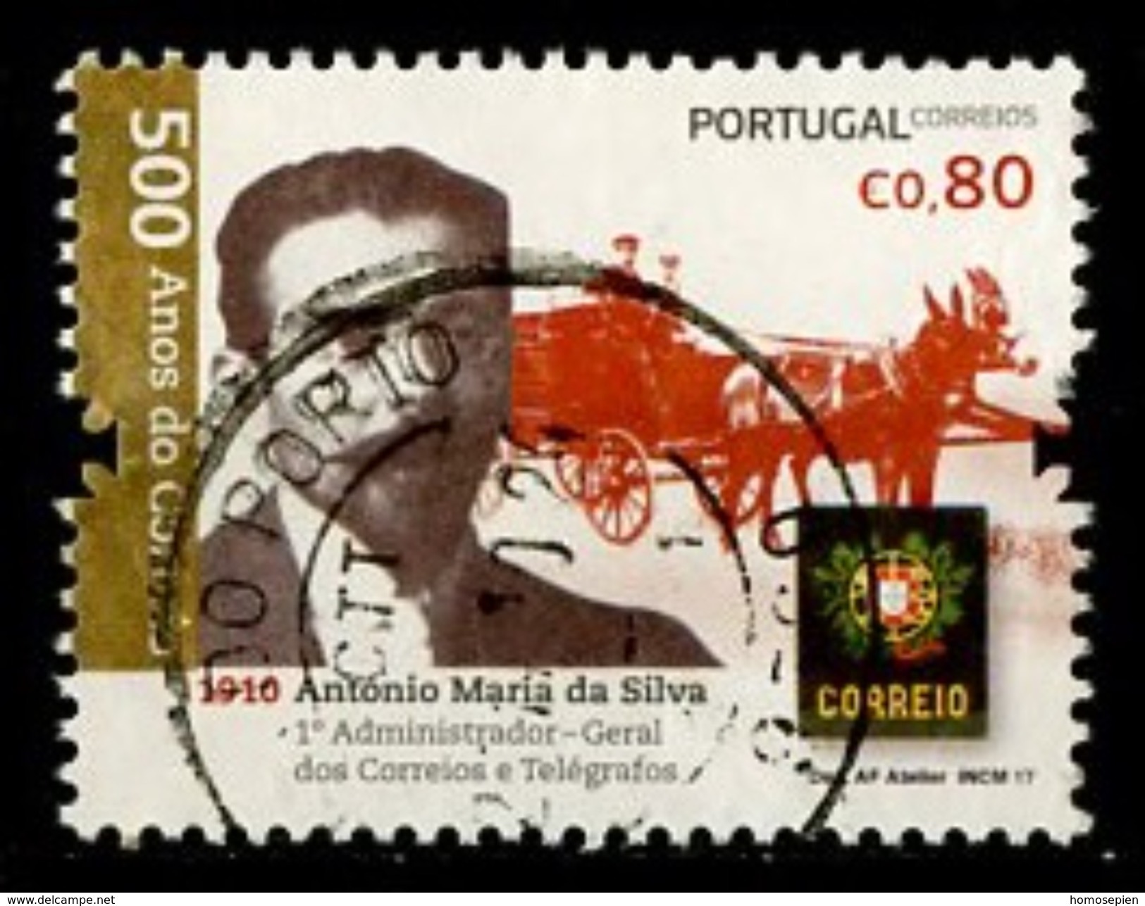 Portugal 2017 Y&T N°(1) - Michel N°(?) (o) - 0,80€ Antonio Maria Da Silva - Oblitérés