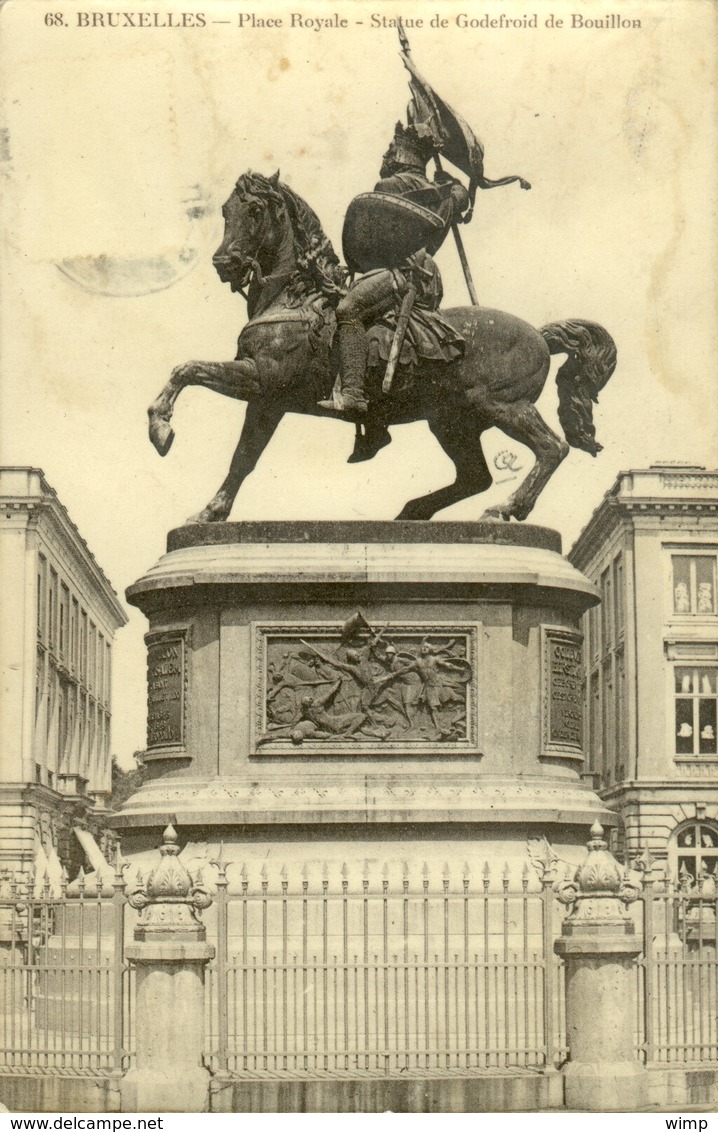 BRUXELLES :  Statue De Godefroid De Bouillon - Monumenten, Gebouwen