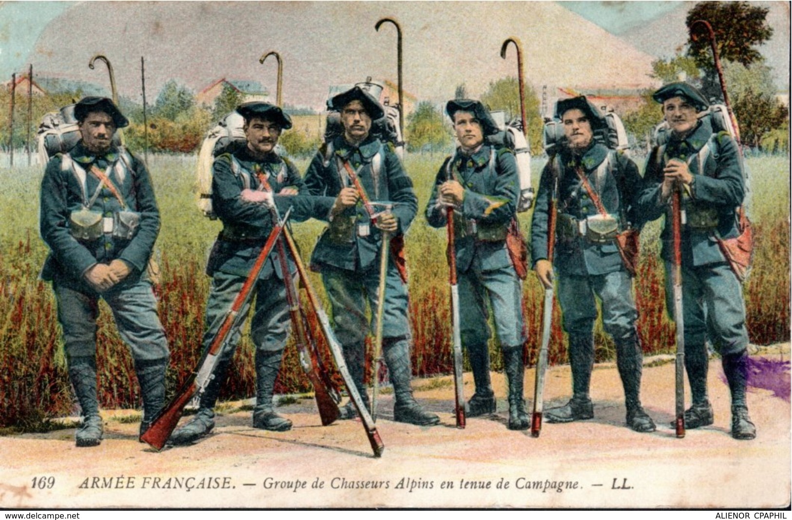 CPA FRANCE 1915 - CHASSEURS ALPINS EN TENUE DE CAMPAGNE - - Guerre 1914-18