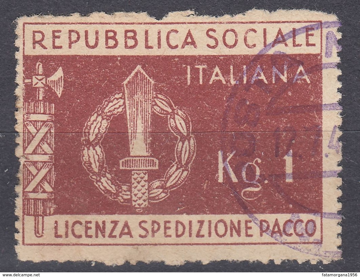 ITALIA, REPUBBLICA SOCIALE - 1944 - Franchigia Militare Yvert 1, Usato. - Postal Parcels