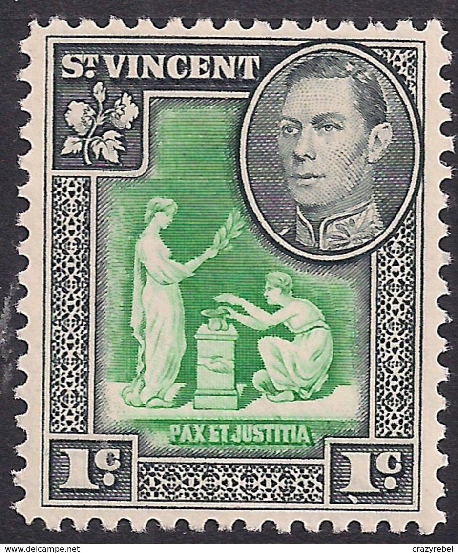 St Vincent 1949 - 52 KGV1 1ct Pax Et Justita Umm SG 164a ( G1199 ) - St.Vincent (...-1979)