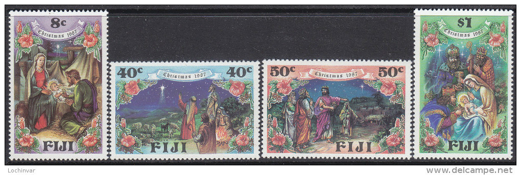 FIJI, 1987 XMAS 4 MNH - Fiji (1970-...)