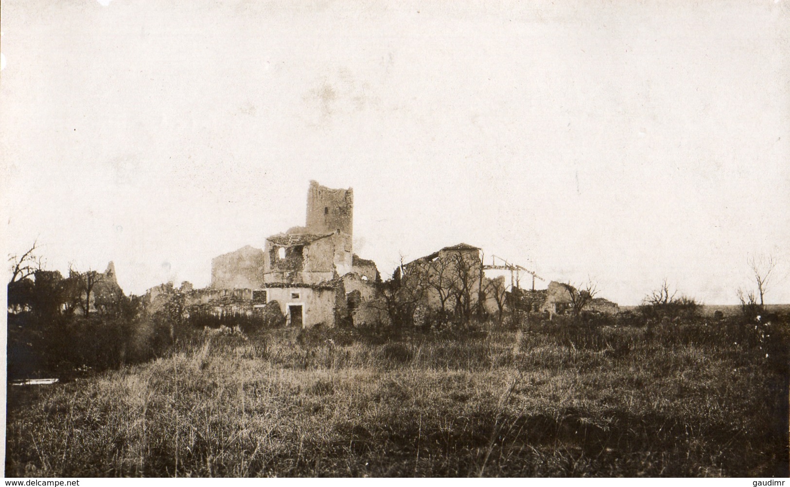 CARTE PHOTO USA - RUINES DE L'EGLISE DE SEICHEPREY PRES DE RICHECOURT - FLIREY - GUERRE 1914 1918 - 1914-18