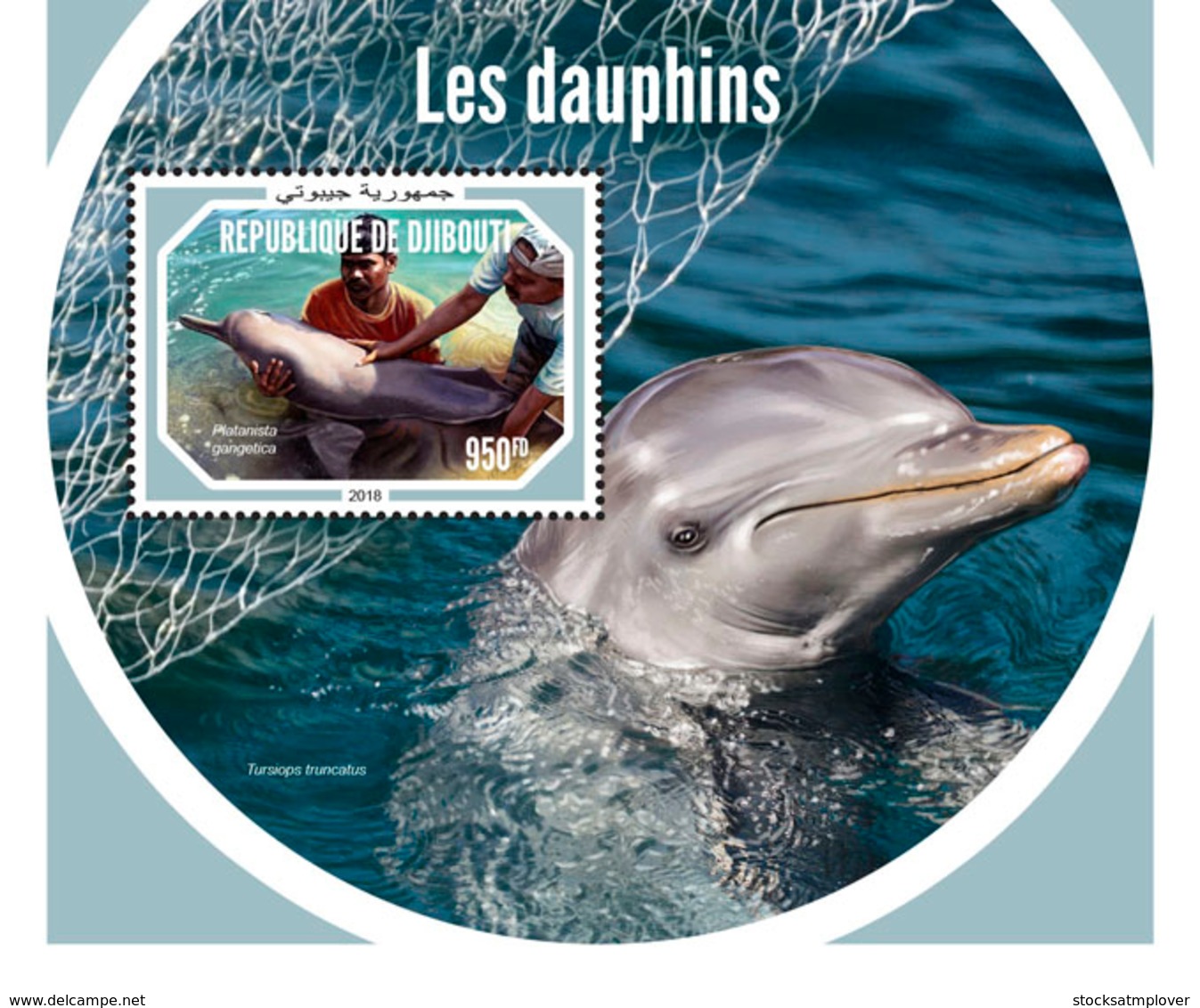 Djibouti 2018    Fauna   Dolphins  S201901 - Djibouti (1977-...)