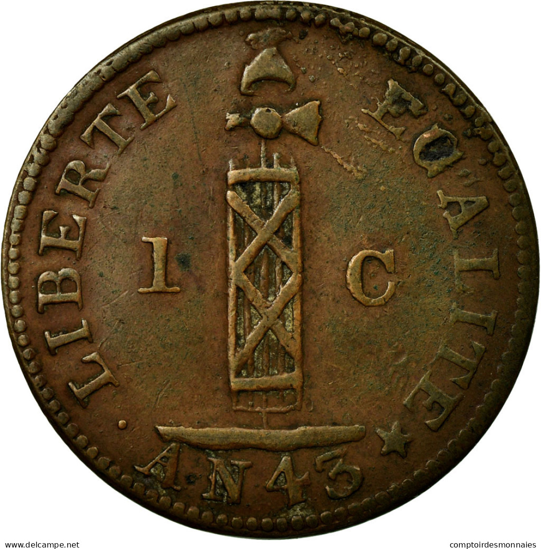 Monnaie, Haïti, Centime, 1846, TTB, Cuivre, KM:24 - Haïti