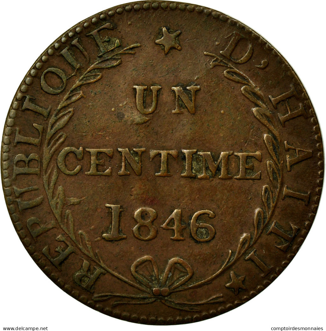 Monnaie, Haïti, Centime, 1846, TTB, Cuivre, KM:24 - Haiti