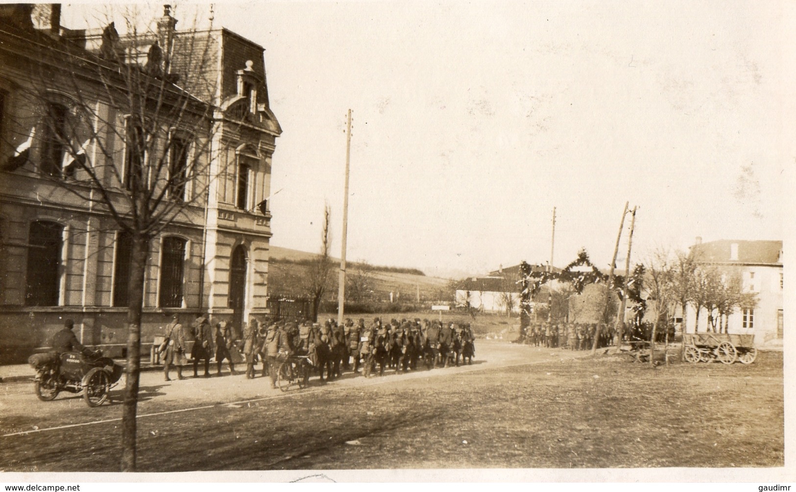 CARTE PHOTO USA - LE 301e GENIE TRAVERSE TUCQUEGNIEUX PRES DE LOMMERANGE MEURTHE ET MOSELLE - GUERRE 1914 1918 - 1914-18