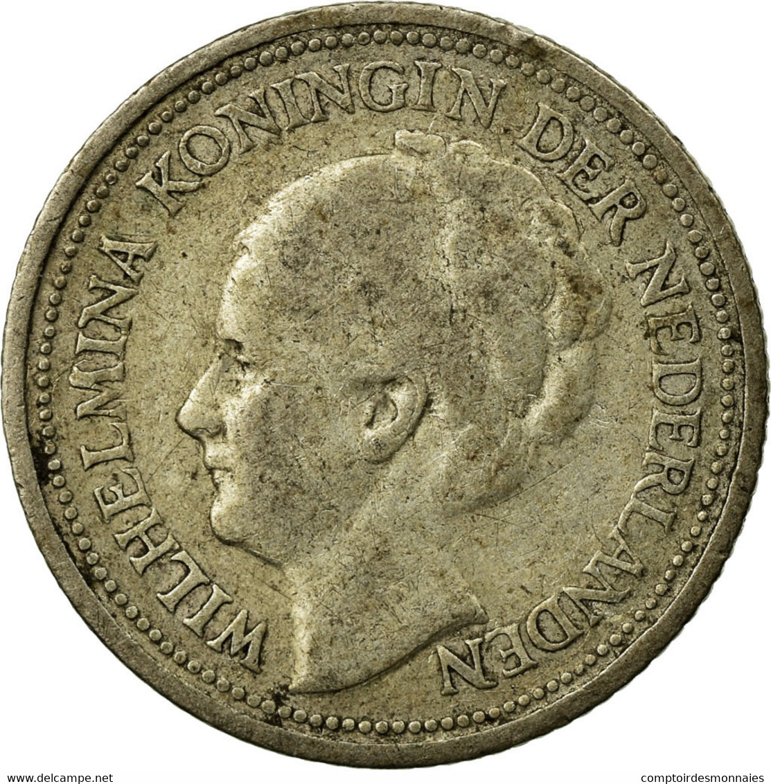 Monnaie, Pays-Bas, Wilhelmina I, 10 Cents, 1928, TB+, Argent, KM:163 - 10 Centavos