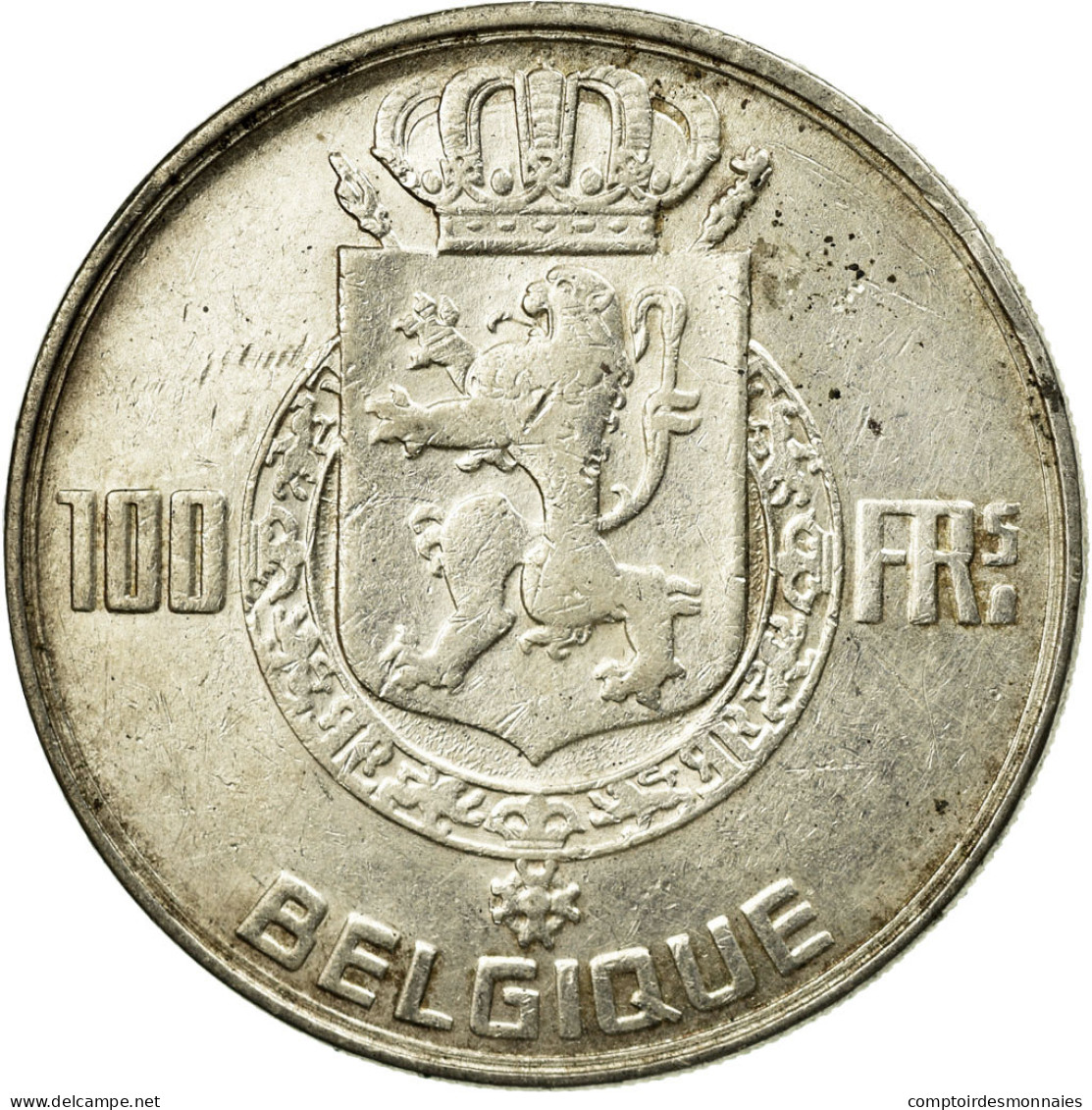 Monnaie, Belgique, 100 Francs, 100 Frank, 1951, TTB, Argent, KM:138.1 - 100 Francs