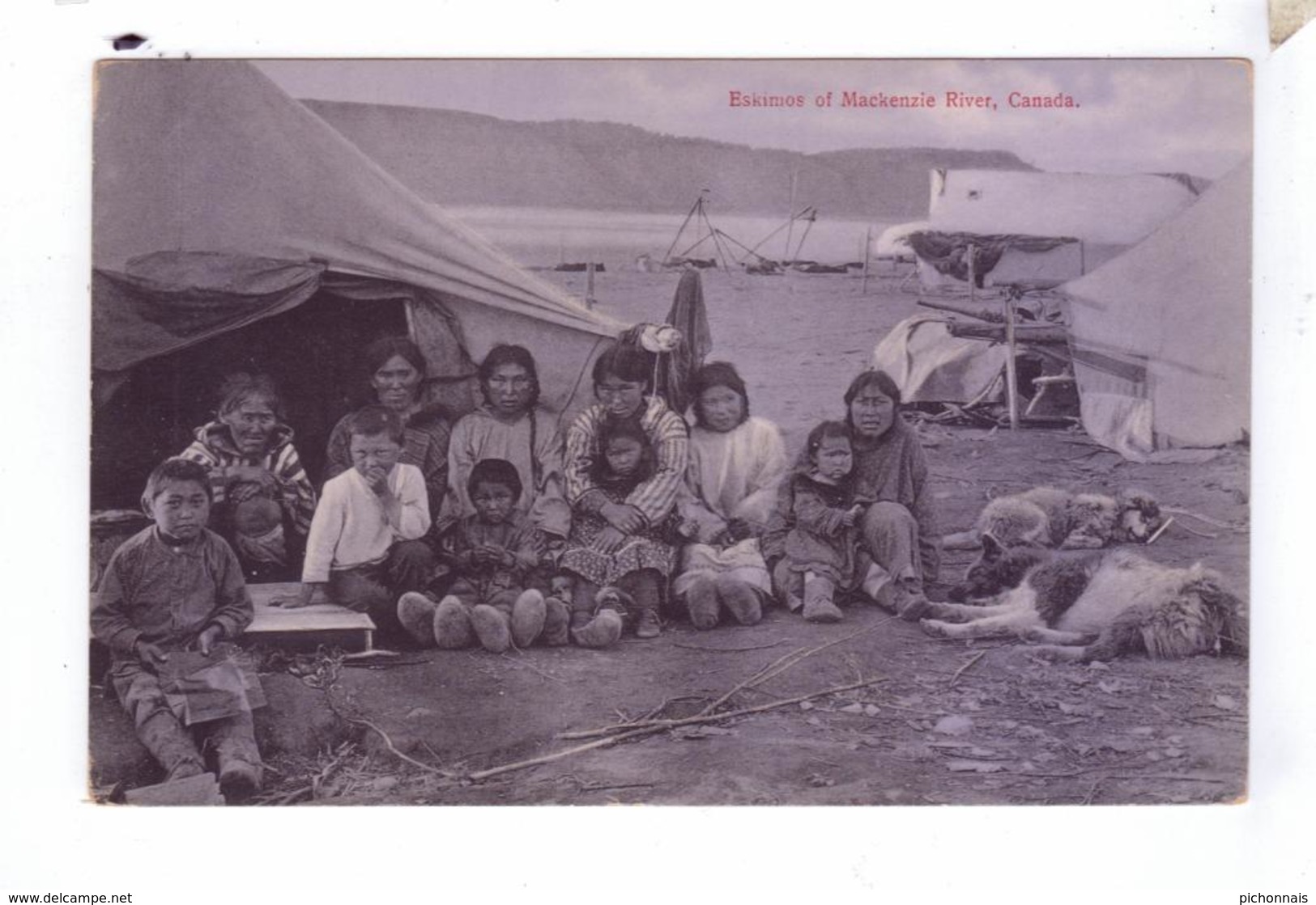 Eskimos Inuvialuit  MacKenzie River  District Canada Indiens Natives Camp Tents - Autres & Non Classés