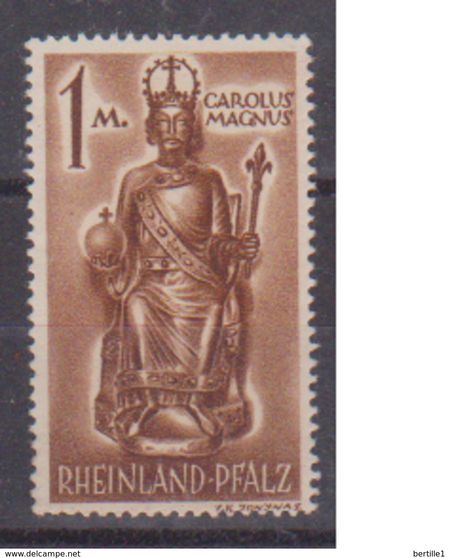 ALLEMAGNE    RHENANIE        N°  YVERT  :  15         NEUF AVEC  CHARNIERES      ( Ch 1/23  ) - Rhénanie-Palatinat