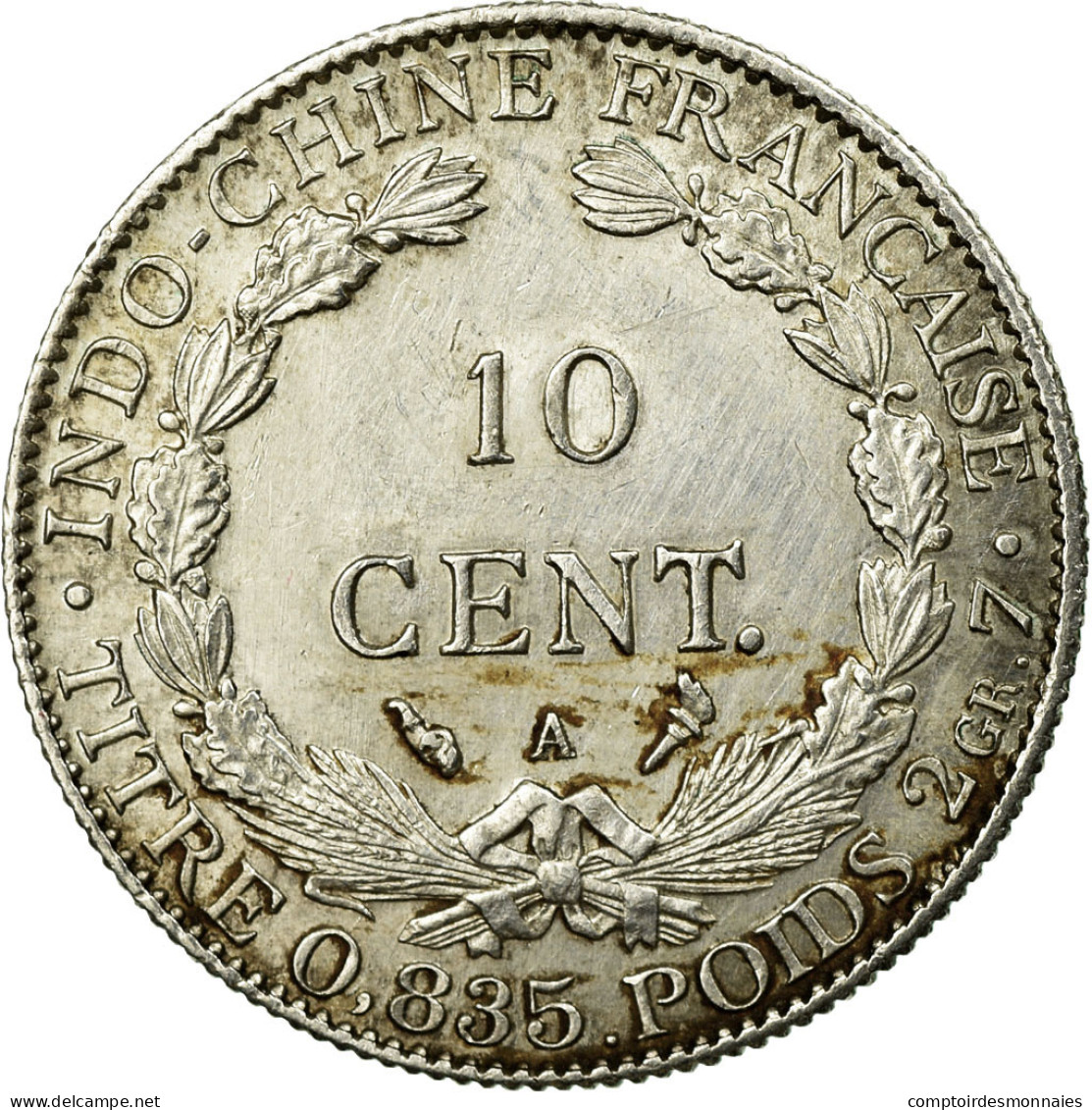 Monnaie, FRENCH INDO-CHINA, 10 Cents, 1902, Paris, SUP, Argent, KM:9 - Autres & Non Classés