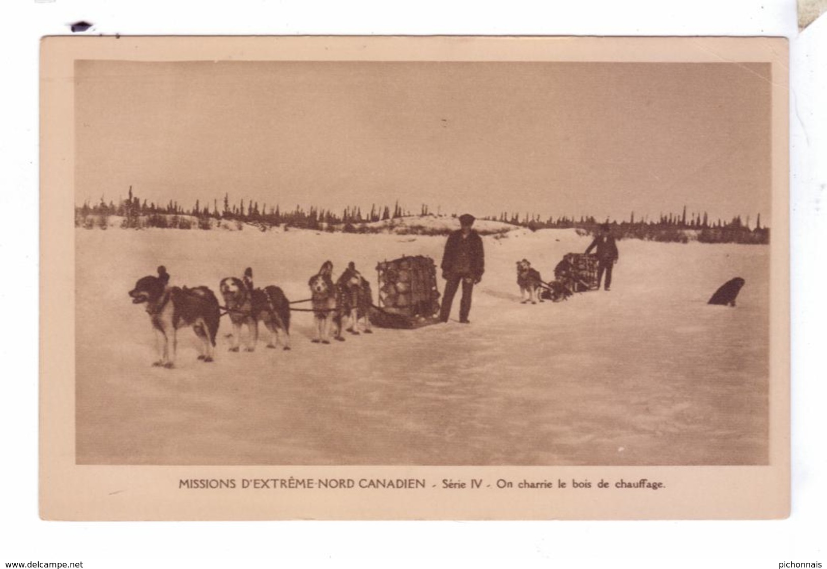 Missions Esquimaude Nord Canadien Traineaux A Chiens Bois Chauffage Dog Sleds Missionnaires Oblats Canada - Nunavut