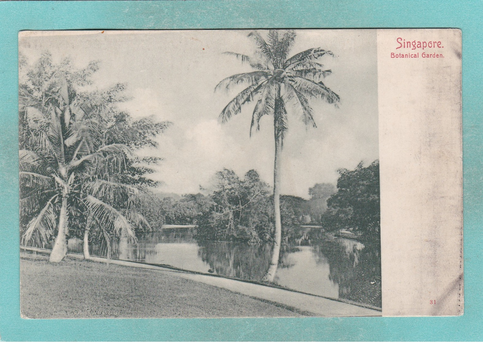 Old Small Post Card Of Botanical Gardens,Singapore,Q58. - Singapore