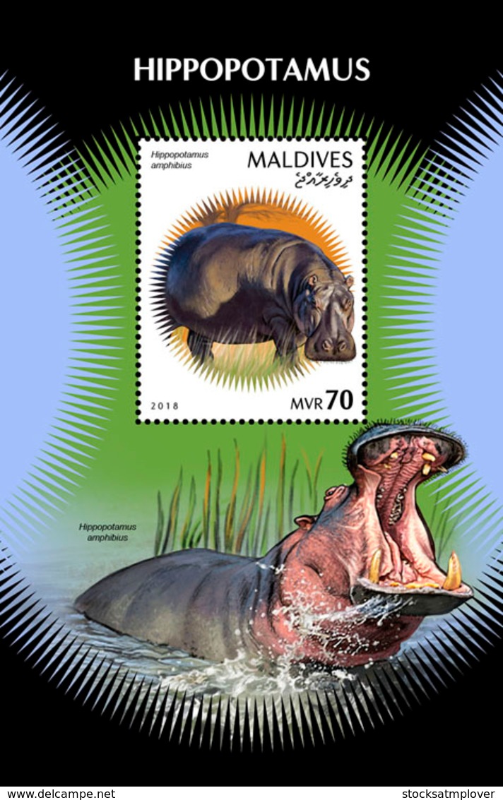 Maldives  2018    Fauna  Hippopotamus   S201901 - Maldives (1965-...)