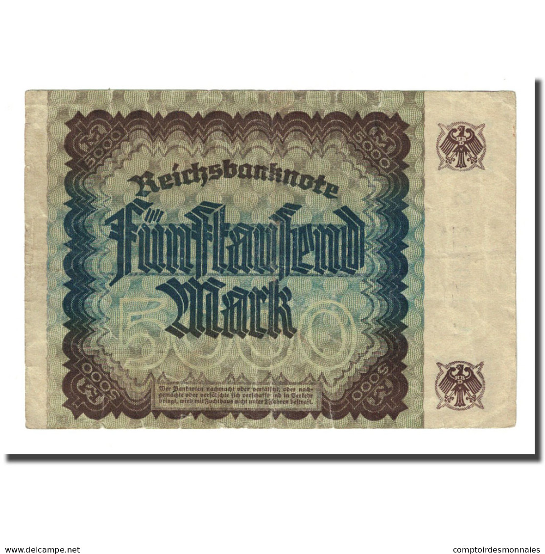 Billet, Allemagne, 5000 Mark, 1922-12-02, KM:81a, TB - 5000 Mark