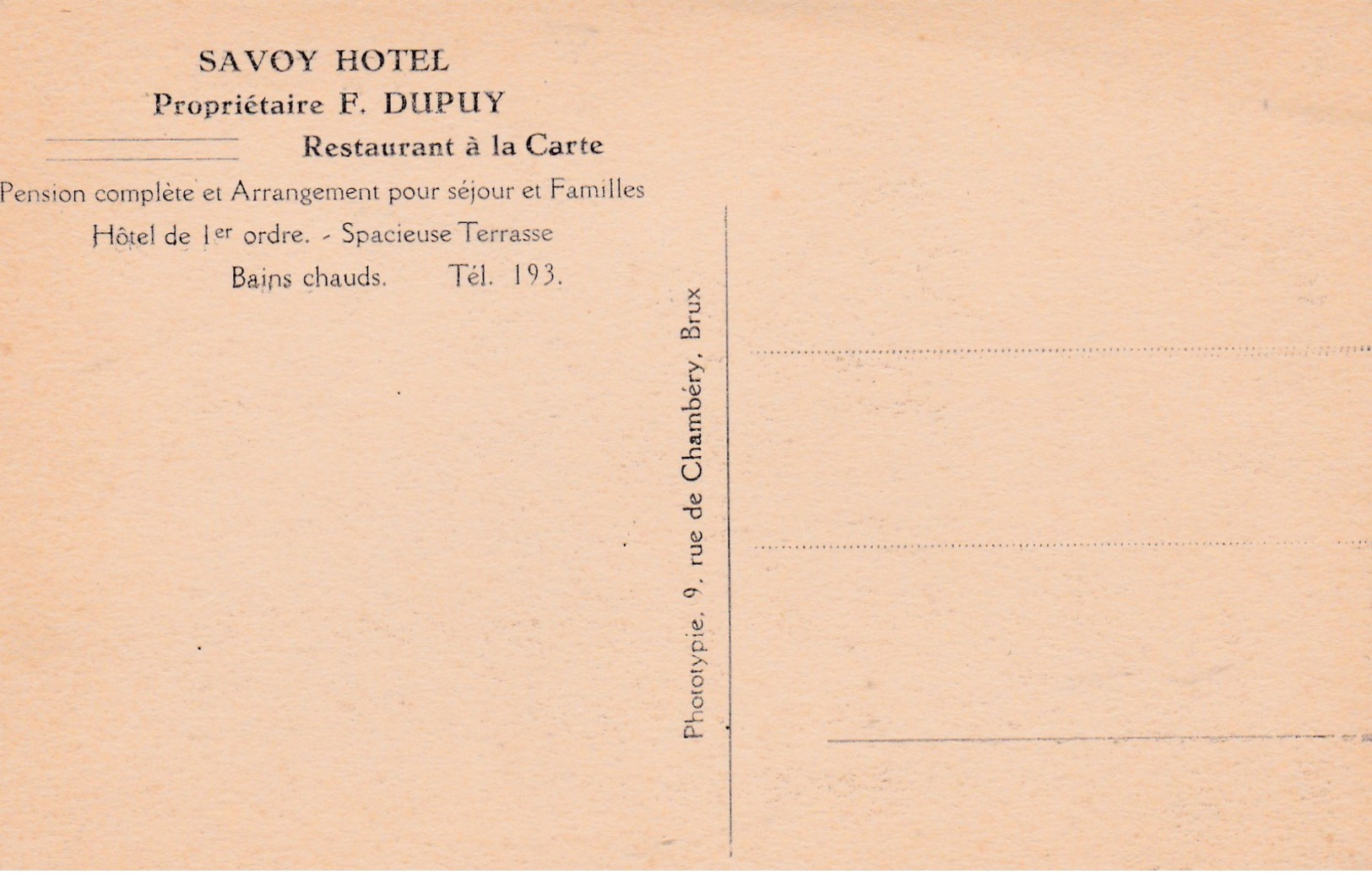 Old Small Post Card Of Savoy Hotel,Wenduyne-sur-Mer,Q58. - Other & Unclassified