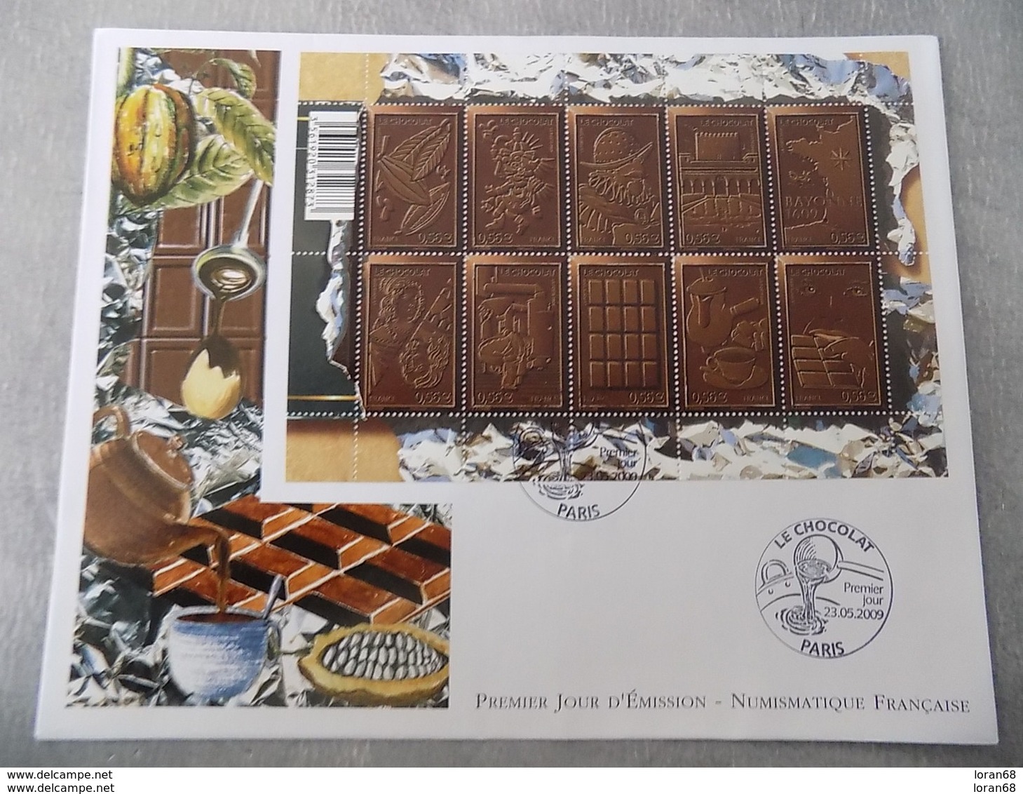 Premier Jour (FDC) Grand Format France 2009 : Le Chocolat (bloc Feuillet) - 2000-2009