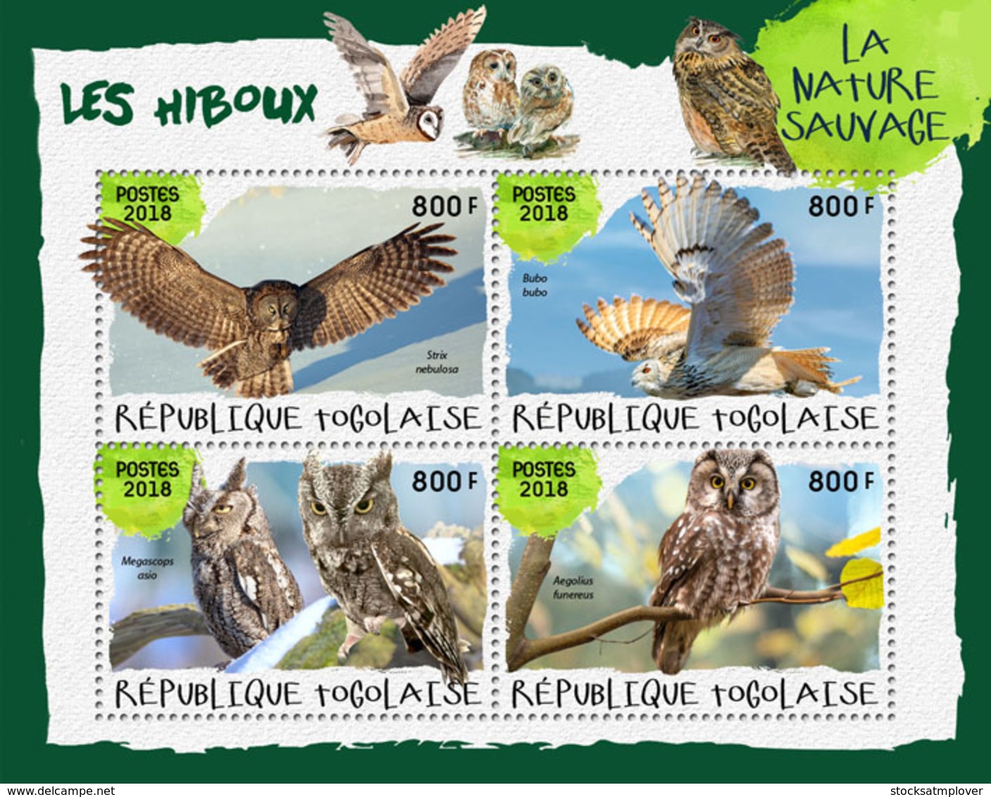 Togo  2018    Fauna Owls   S201901 - Togo (1960-...)