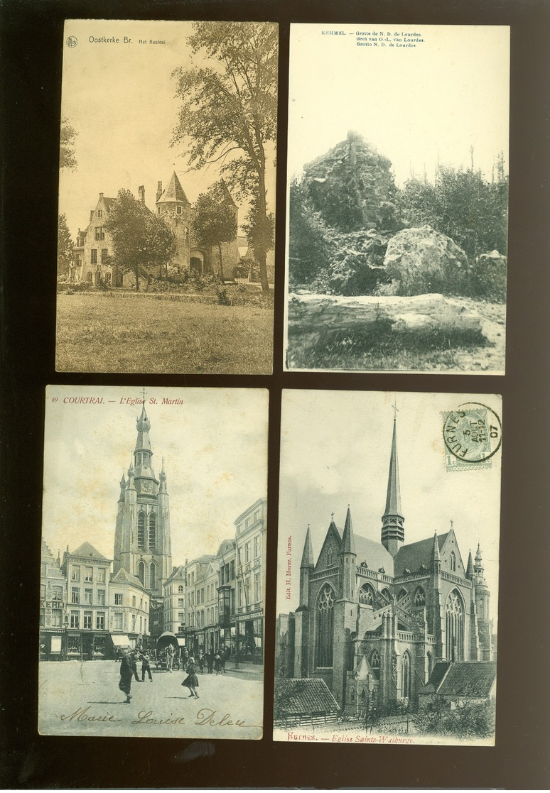 Grand beau lot de 100 cartes postales de Belgique        Groot mooi lot van 100 postkaarten van België