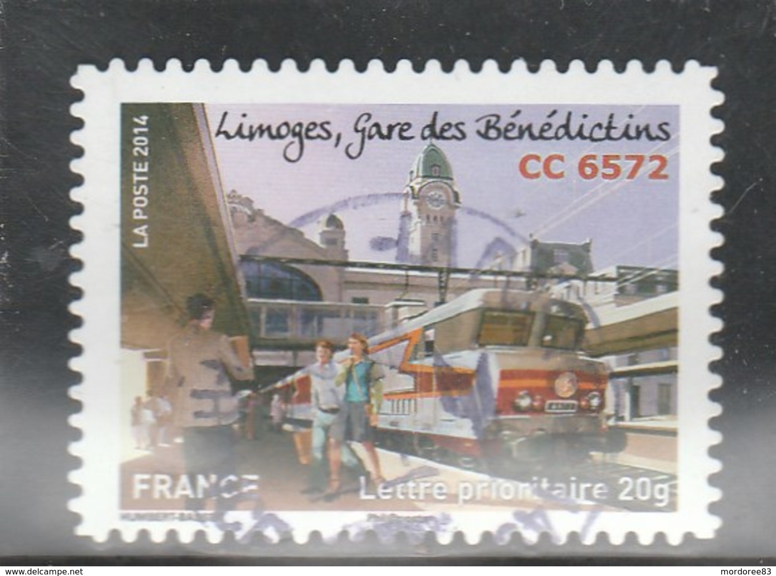 FRANCE 2014 ISSU DU CARNET VOYAGE EN TRAIN OBLITERE A DATE SUR FRAGMENT YT 1009 - Sonstige & Ohne Zuordnung