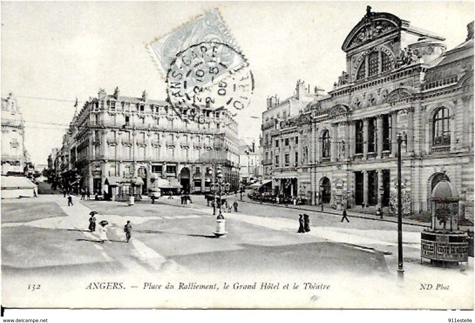 49 ANGERS -  PLACE  DU RALIEMENT , LE GRAND HOTEL Et Le THEATRE - Angers