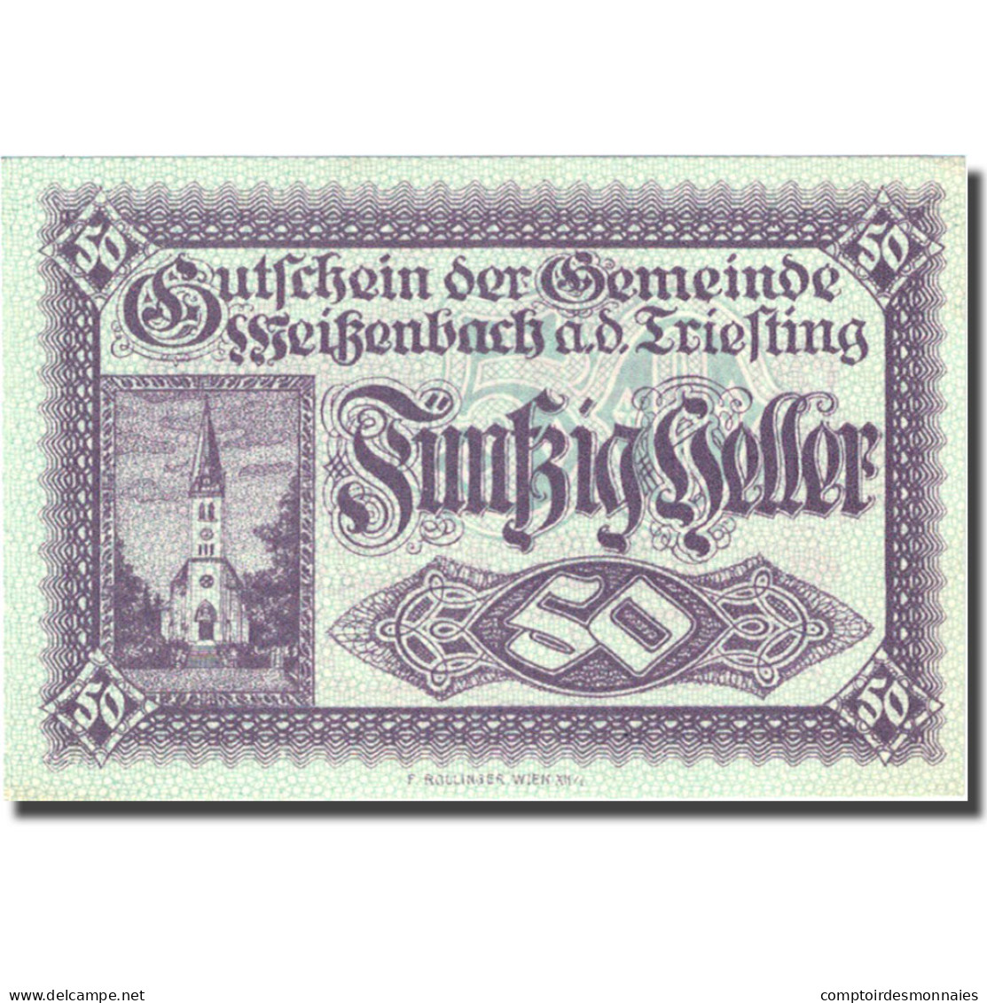 Billet, Autriche, Altenmarkt  An Der Triesting 50 Heller 1920-10-01 SPL FS 1155a - Autriche