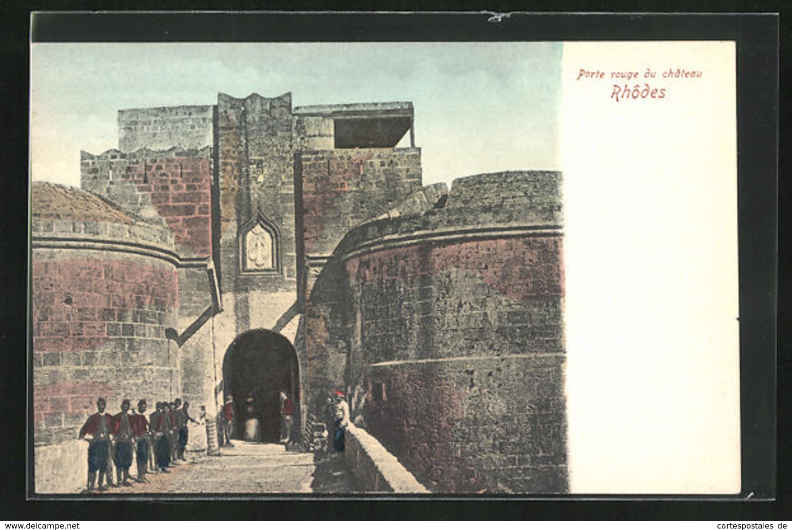 AK Rhodes, Porte Rouge Du Chateau - Griechenland