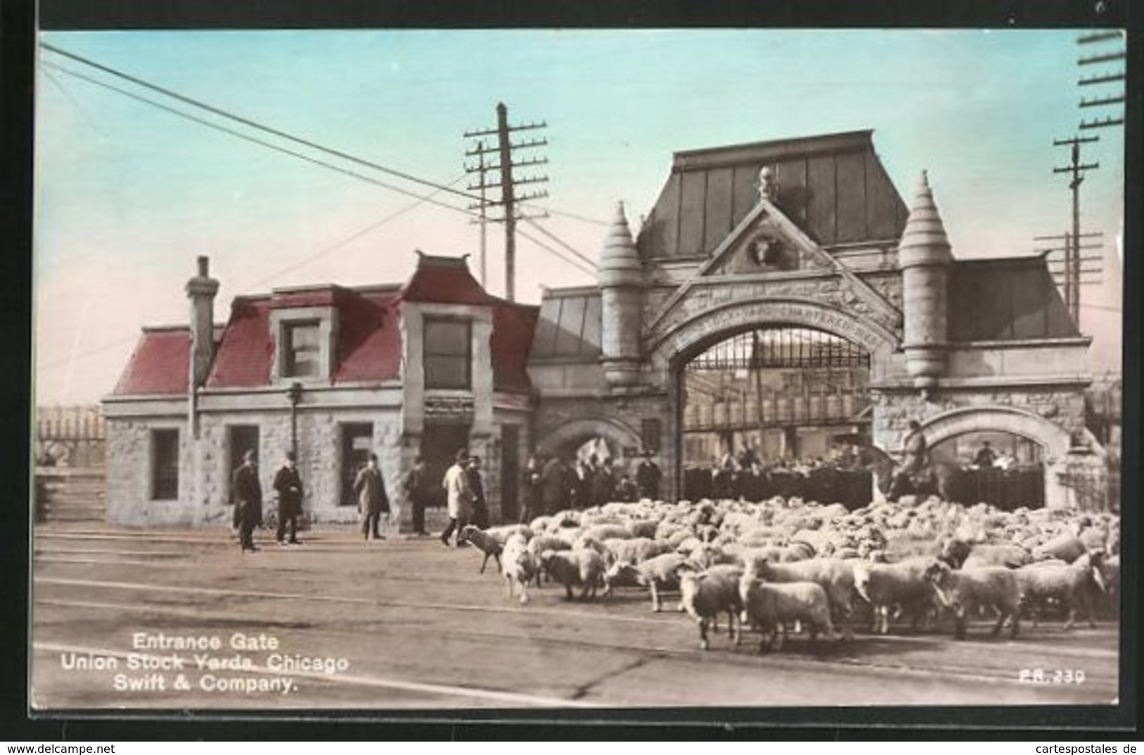 AK Chicago, IL, Union Stock Yards, Swift & Company, Entrance Gate - Chicago