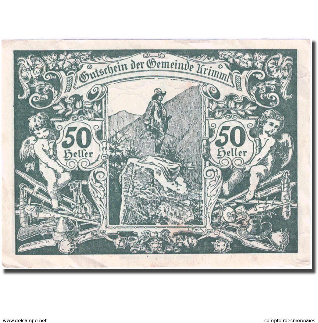 Billet, Autriche, Krimml, 50 Heller, Eglise 1920-12-31, TTB+, Mehl:FS 483c - Autriche