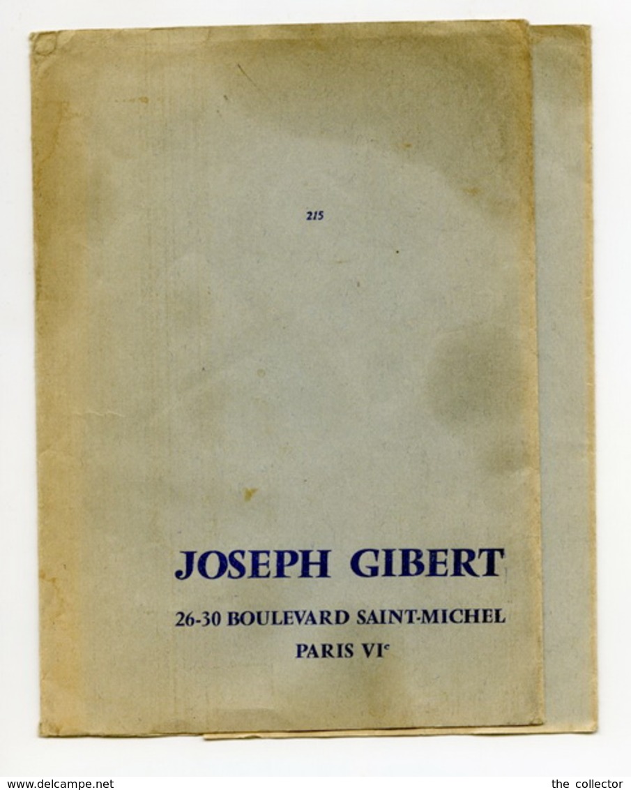 Protege Cahier - Librairie Joseph Gilbert - Bld St Michel Paris - Protège-cahiers
