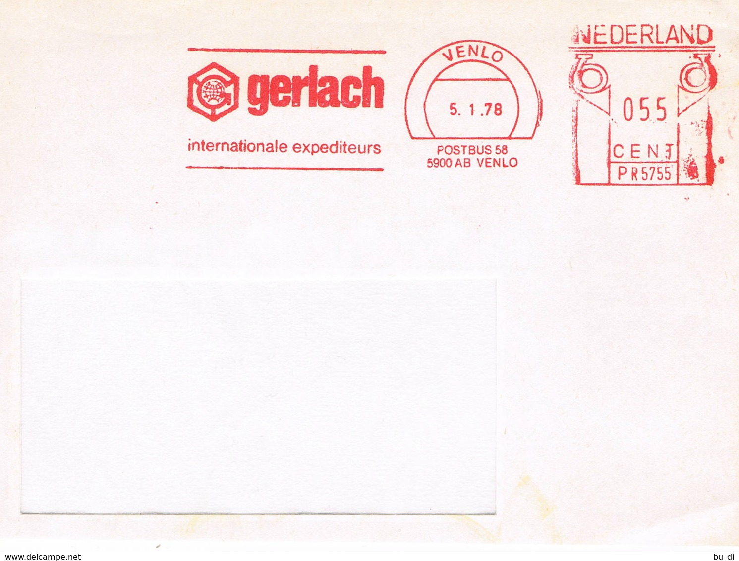 Niederlande Freistempel Venlo - Spedition Gerlach - Meterstamp - Maschinenstempel (EMA)