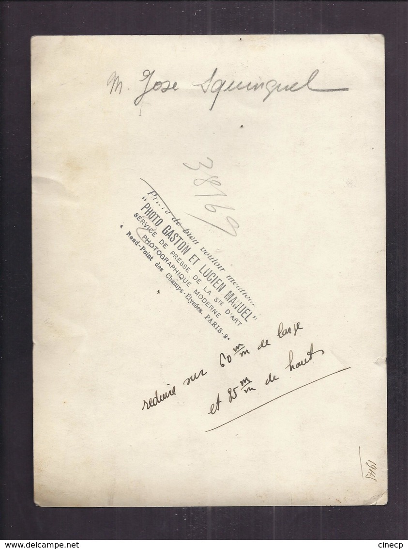 CINEMA GRANDE PHOTOGRAPHIE ORIGINALE ACTEUR JOSE SQUINQUEL Année 30 Service De Presse - Photos