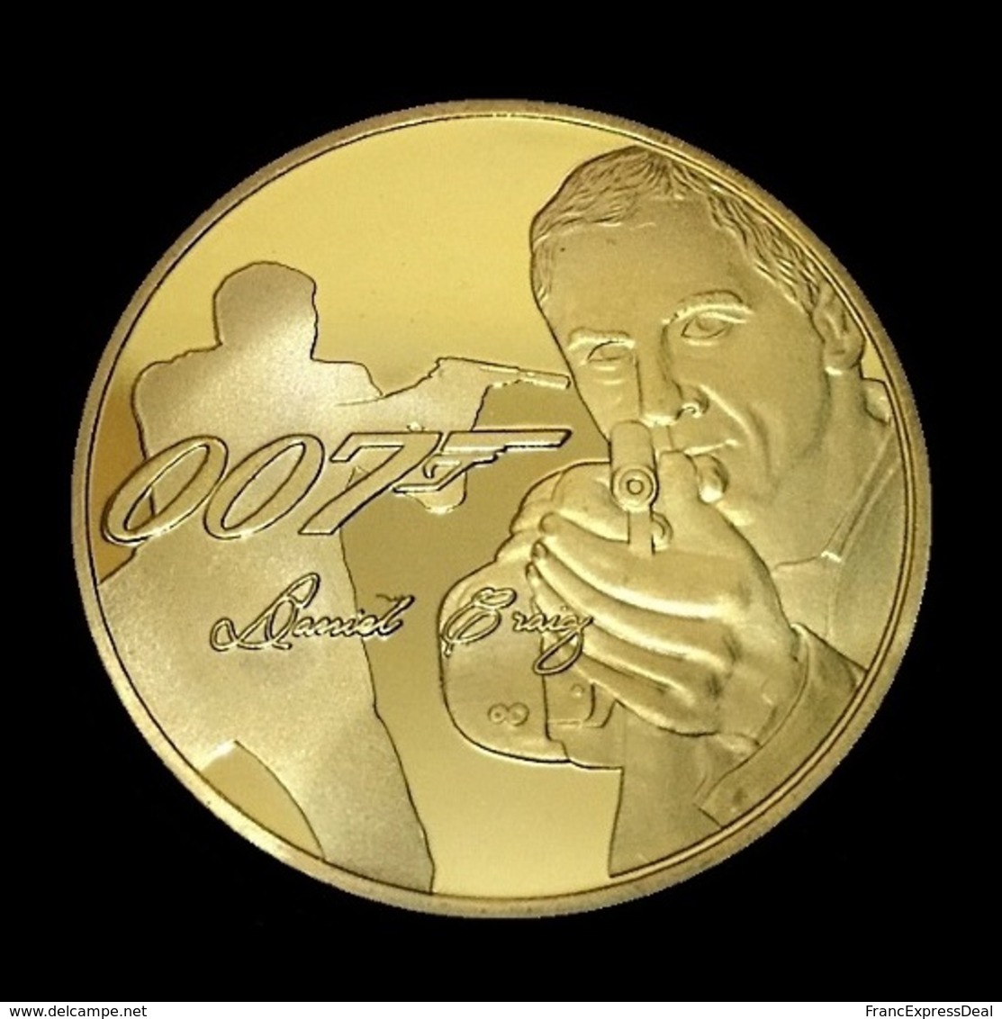 1 Pièce Plaquée OR ( GOLD Plated Coin ) - James Bond 007 Daniel Craig - Autres & Non Classés