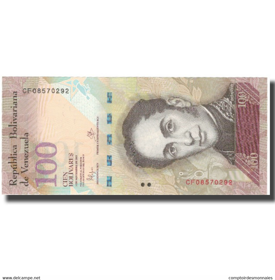 Billet, Venezuela, 100 Bolivares, 2015, 2015-11-05, SPL+ - Venezuela