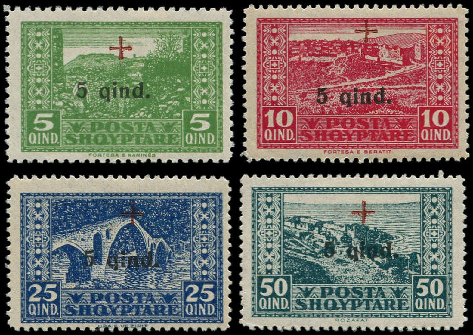 * ALBANIE - Poste - 136/39, Croix-Rouge (Michel 96/99) - Albanie