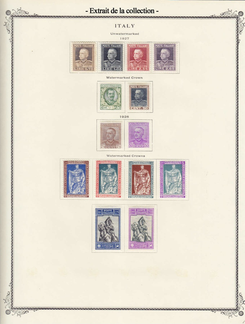 * ITALIE - Lots & Collections - Collection en album Scott 1862-1967, complète à plus de 90%, très frais (Cote Yvert)