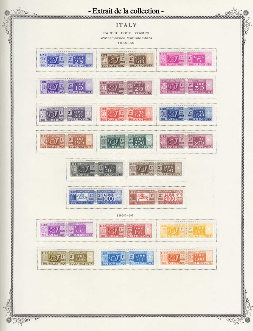 * ITALIE - Lots & Collections - Collection en album Scott 1862-1967, complète à plus de 90%, très frais (Cote Yvert)