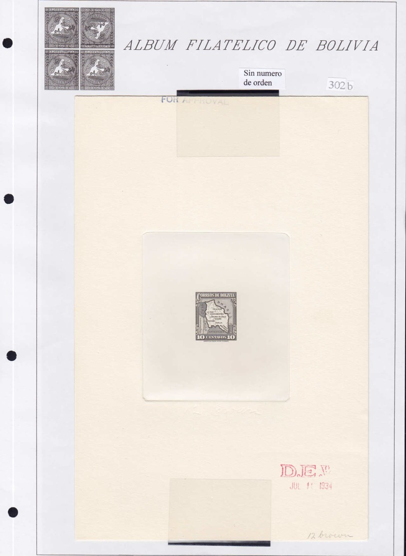 EPA BOLIVIE - Poste - 190/203, (1935) Carte Du Pays, Collection Spécialisée De 44 épreuves De Fabrication Différentes +  - Bolivie