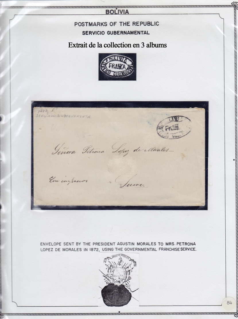 BOLIVIE - Lots & Collections - Importante collection classée en 3 volumes de 220 lettres préphilatéliques 1792/1875 dont