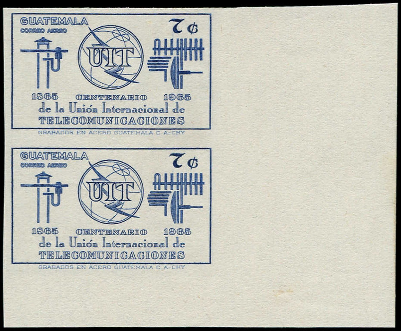 ** GUATEMALA - Poste Aérienne - 431, Paire Non Dentelée, (1 Feuille De 30 Existe): 7c. Uit - Guatemala