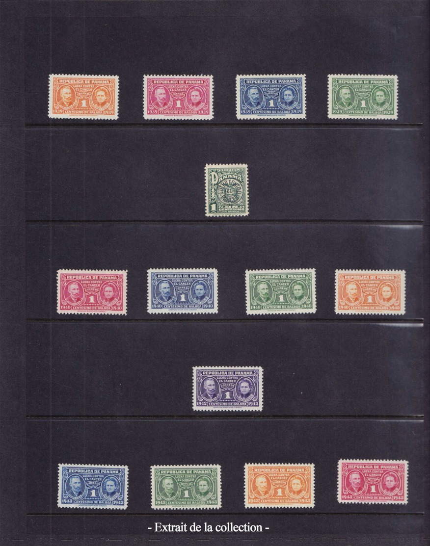 Médecine - Lots & Collections - Médecine et cancer, important ensemble en 2 albums + une boite de lettre + vrac, timbres