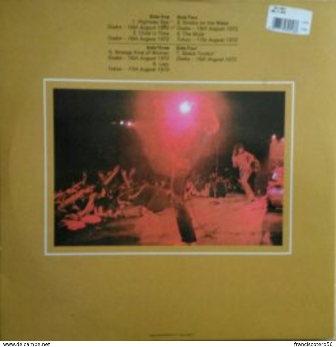 Año: 1972 - Deep Purple ( Made In Japan ). Original De La época,  2/LPs. - Hard Rock & Metal
