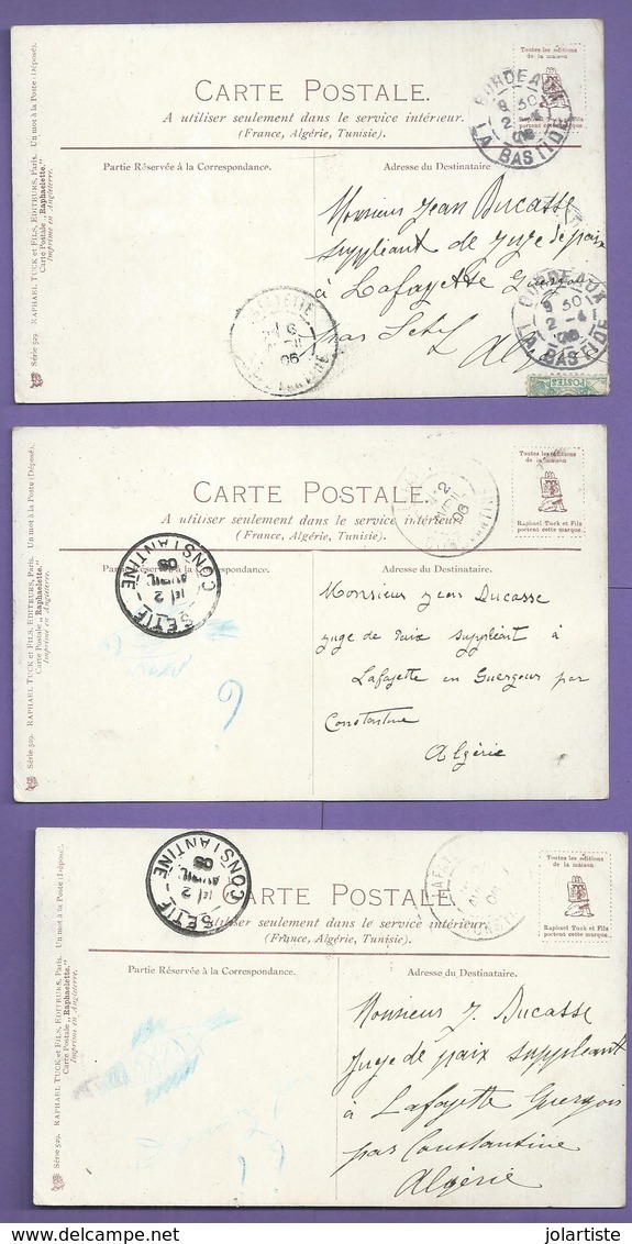 CPA PUZZLE DE 6 CARTES 2 VISAGES  A Recompose Pliure Carte Casquette  Ecrites 1906 TTB N047 - Silueta